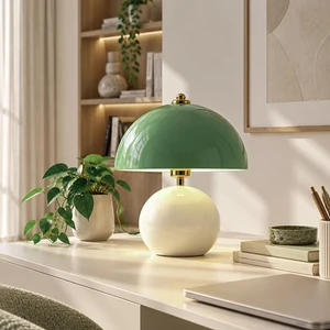 Blush Mint Yeşili Krem Modern Abajur