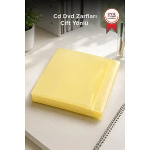 Cd Dvd Zarfları Çift Yönlü 100'lü Paket Sarı