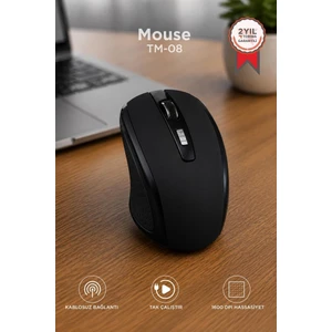 Mouse Optik Kablosuz Fare TM08 Siyah