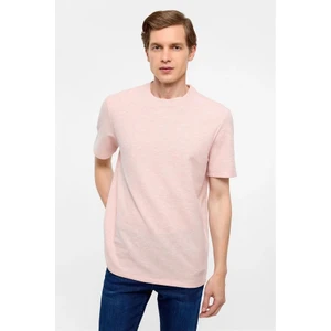 Koyu Pembe Regular Bisiklet Yaka Tişört