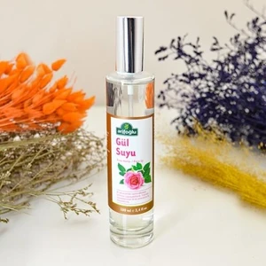 100 ml Gül Suyu Cam Şişe Sprey Doğal Tonik Etkisi ile Cilt Rahatlatıcı