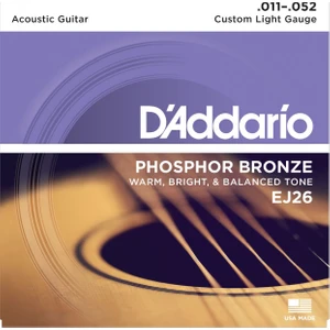 Akustik Tel Set EJ26 Phosphor Bronze Özel Custom Light Model