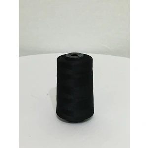 120 Numara Siyah Polyester Dikiş İpliği %100 Polyester 5000m Bobin Düz Desen