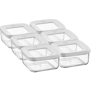 Vip Ahmet Kare Saklama Kabı 250 ml 6'lı Set Ergonomik Sızdırmaz Tasarım ile Uzun Süreli Saklama