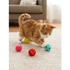 Oyuncak Dünyası Kedi Topu 4lü Set