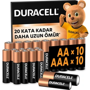 DURACELL BASIC AA + AAA Alkalin Pil (20'li Paket)