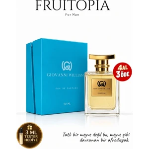 Giovanni William Fruitopia Erkek Parfüm Extrait | Güçlü Kalıcı Sexy God | Mango, Biber, Safran, Tropik Meyve Of, Sandal, Misk, Amber Fire