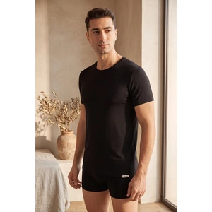 O Yaka Basic Modal Erkek Atlet Siyah