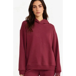Relax Fit Kapüşonlu Basic Kalın Sweatshirt D9935AX25WN