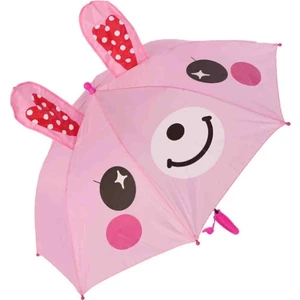 Ay Ege Çocuk Şemsiye Düdüklü Kulaklı Pembe Panda