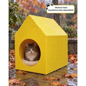 Özel Üretim Plastik Kedi Evi Sarı