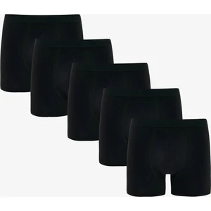 Erkek Pamuklu Basic Black 5li Boxer
