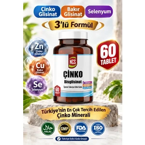Çinko Bisglisinat & Bakır Selenium 60 Tablet
