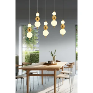 Blessa 5'li Sıralı Siyah Eskitme 3 Renkli LED Avize