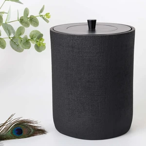 Linen Çöp Kovası Siyah