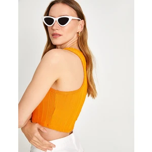 Crop Atlet Halter Yaka