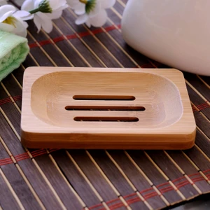 Home Dikdörtgen Bambu Katı Sabunluk 1280 Doğal Malzeme ile Şık Tasarım