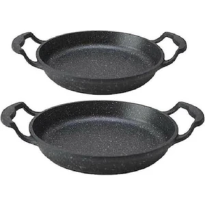 Döküm Yumurta Sahanı Seti 20-22 cm Gri Döküm Malzeme ile Dayanıklı ve Kullanışlı