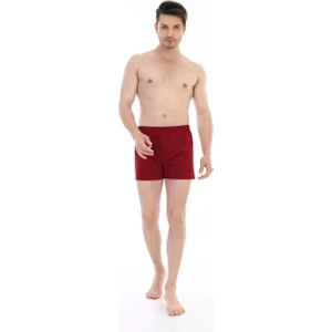 Çift Kaplan Erkek Penye Bordo Boxer 805