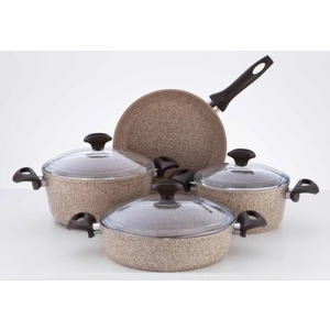 Creamy Granit Tencere Set 7 Parça İndüksiyon Uyumlu ve Fırın Kullanımına Uygun