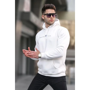 Ekru Basic Kapüşonlu Sweatshirt 6002
