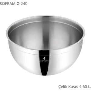 24 cm Çelik Kase - 4,60 Litre