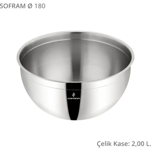 18 cm Çelik Kase - 2 Litre