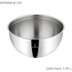 20 cm Çelik Kase - 2,70 Litre