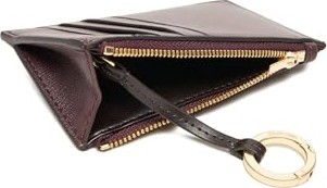 1001 Foil Logo Top Zip Cardcase Kadın Cüzdan Kırmızı Tek Beden görsel 5