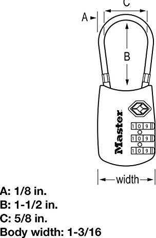 1001 4688D Set Your Own Combination Tsa Onaylı Bagaj Kilidi, 1 Paket, Kırmızı görsel 4