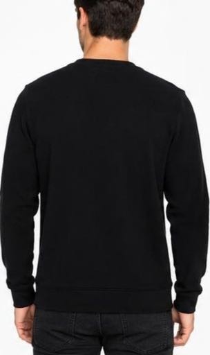 Lacoste Bisiklet Yaka Siyah Dar Kesim Sweatshırt