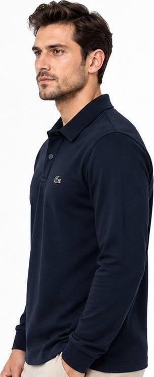 Lacoste Polo Çıt Çıt Kapama Lacivert Regular Fit Uzun Kol görsel 4