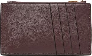 1001 Foil Logo Top Zip Cardcase Kadın Cüzdan Kırmızı Tek Beden görsel 3