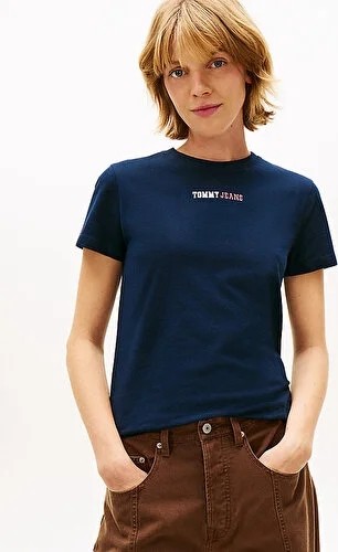 Tommy Hilfiger Kadın Tjw Essential Logo Detaylı T-Shirt