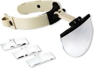 TeknoKapsül Şapka Tip Kask Büyüteç, 4 Farklı Büyütme Lensli Büyüteç görsel 2