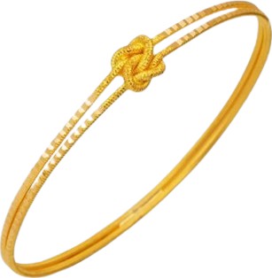 LEVA GOLD 22 Ayar Düğüm Modelli Aşk Ajdası Bilezik 15 gr