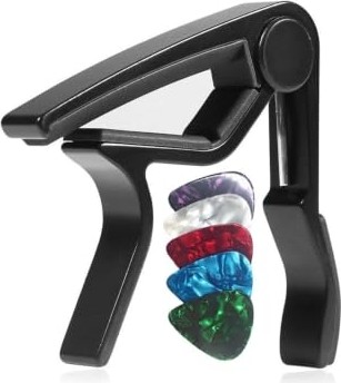 Die Grup Lastvoice LCT-999 Black Gitar Capo Metal Kapo Kaliteli 12 Adet Pena