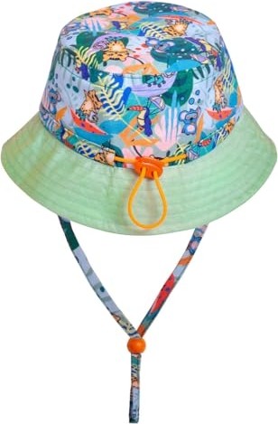 1001 Milk&moo Jungle Friends Ayarlanabilir Bebek Yazlık Şapkası 0-18 Ay görsel 3