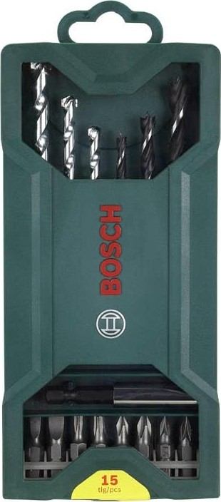 Die Grup Bosch Professional Accessories Bosch Beton Matkap Ucu ve Vidalama Seti, Yeşil, 15 Adet, Ahşap Delme Ucu: 4/6/8, Beton Delme Ucu: 5/6/8, Uzun Ömürlü Kullanım görsel 2