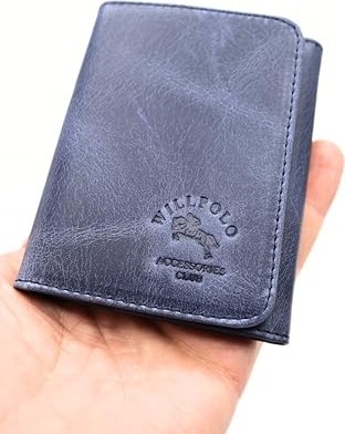 1001 Hakiki Deri Erkek Cüzdan ve Kartlık - Mıknatıslı Kapanma, Crazy Deri Minimalist Tasarım, 6 Kar görsel 3