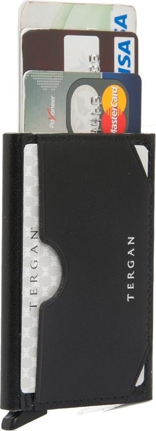 Tergan Siyah Hakiki Deri Unisex Kartlık Özellikli Günlük Kullanım İçin Şık Tasarım S1KK00000260-B06 görsel 3
