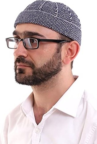 1001 Kışlık Kadife Takke Katlamalı Desenli görsel 3
