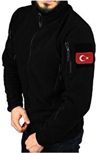 Safari AVM Siyah Taktik Polar Mont 5 Cepli Slim Fit Polar Mont Askeri Polar Mont