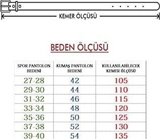 1001 Hakiki Deri Klasik Erkek Kemer görsel 4