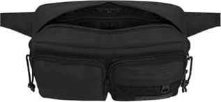 1001 Double Crossbody Unisex Çocuk Bel Çantası Black görsel 3