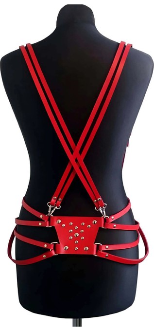 Nemere Fantazi Deri Omuzdan Askılı Harness - APFT918 görsel 4