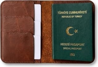 1001 Hakiki Deri Pasaport Kılıfı, Kart ve Kimlik Bölmeli Seyahat Cüzdanı - Kahverengi görsel 2