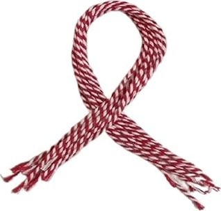 Aesco Benim Marifetlerim - Kırmızı Beyaz Marteniçka Bilekliği 30 cm 10 Adet