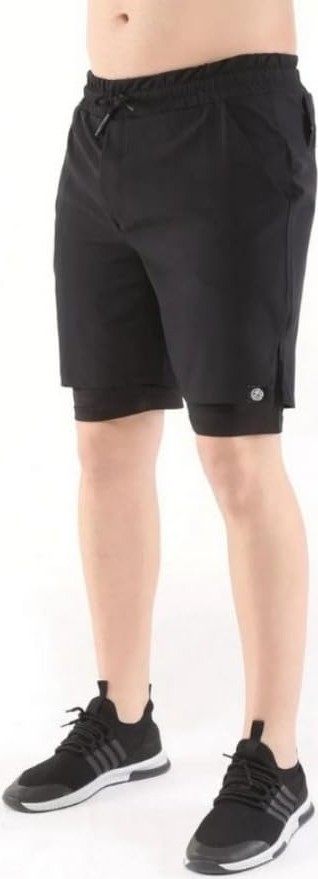 Die Grup Genıus Storeerkek Running Hızlı Kuruma Micropoly Antrenman Halısaha Fitness Kısa Taytlı Outdoor Şort (Siyah, S) görsel 5