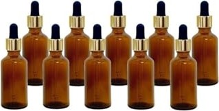 Kazan Hobi 30 ml Amber Cam Damlalıklı Kehribar Boş Şişe, 10ADET görsel 2